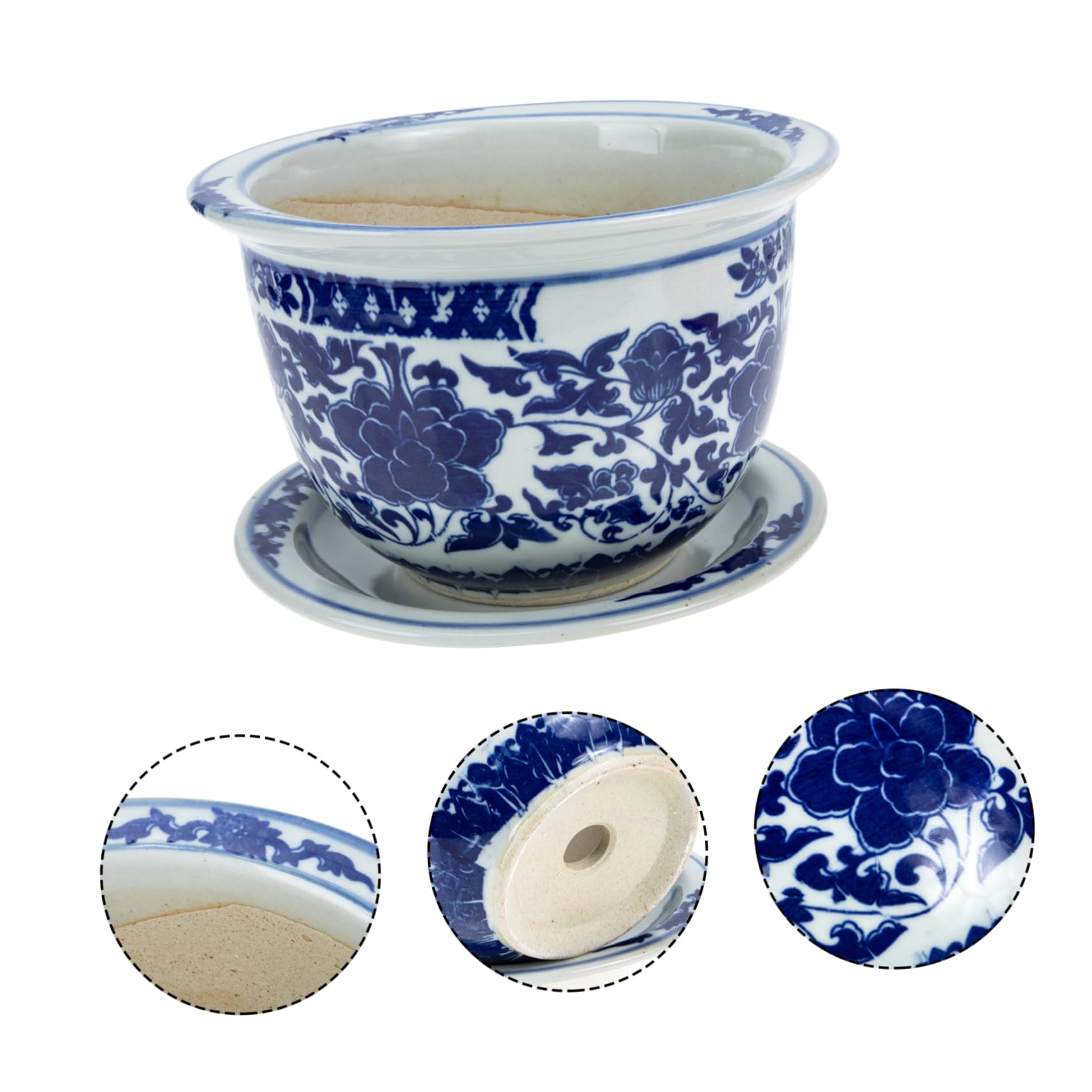 POPETPOP 3 Zestawy Doniczka Doniczka Ceramiczna Doniczka Bonsai Doniczka Gospodarstwa Domowego Doniczka Na Rośliny Doniczki Sadzarki Do Roślin Domowych Duży Rozmiar Sadzarka Ceramiczna