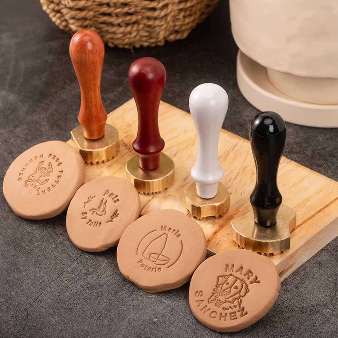 Custom Pottery Stamp 12mm Thick Brass Stamp Stamp for