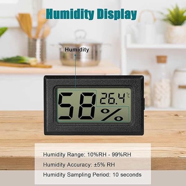 EEEKit 8 Pack Digital Thermometer Hygrometer, Indoor Temperature Humidity Sensor Monitor for Greenhouse Office, Celsius - 3