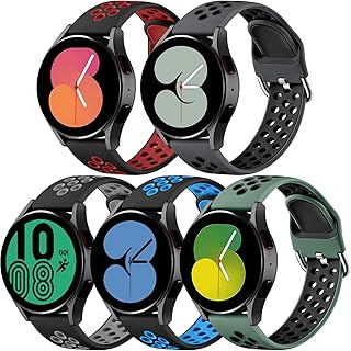 Bands Compatible with Galaxy Watch 6/Galaxy Watch 6 Classic/Galaxy Watch 5/Watch 5 Pro/Galaxy Watch 4/Watch 4 Classic/Galaxy Watch 3/Active 2/Active, 20mm Watch Band Men Women, Small, Large