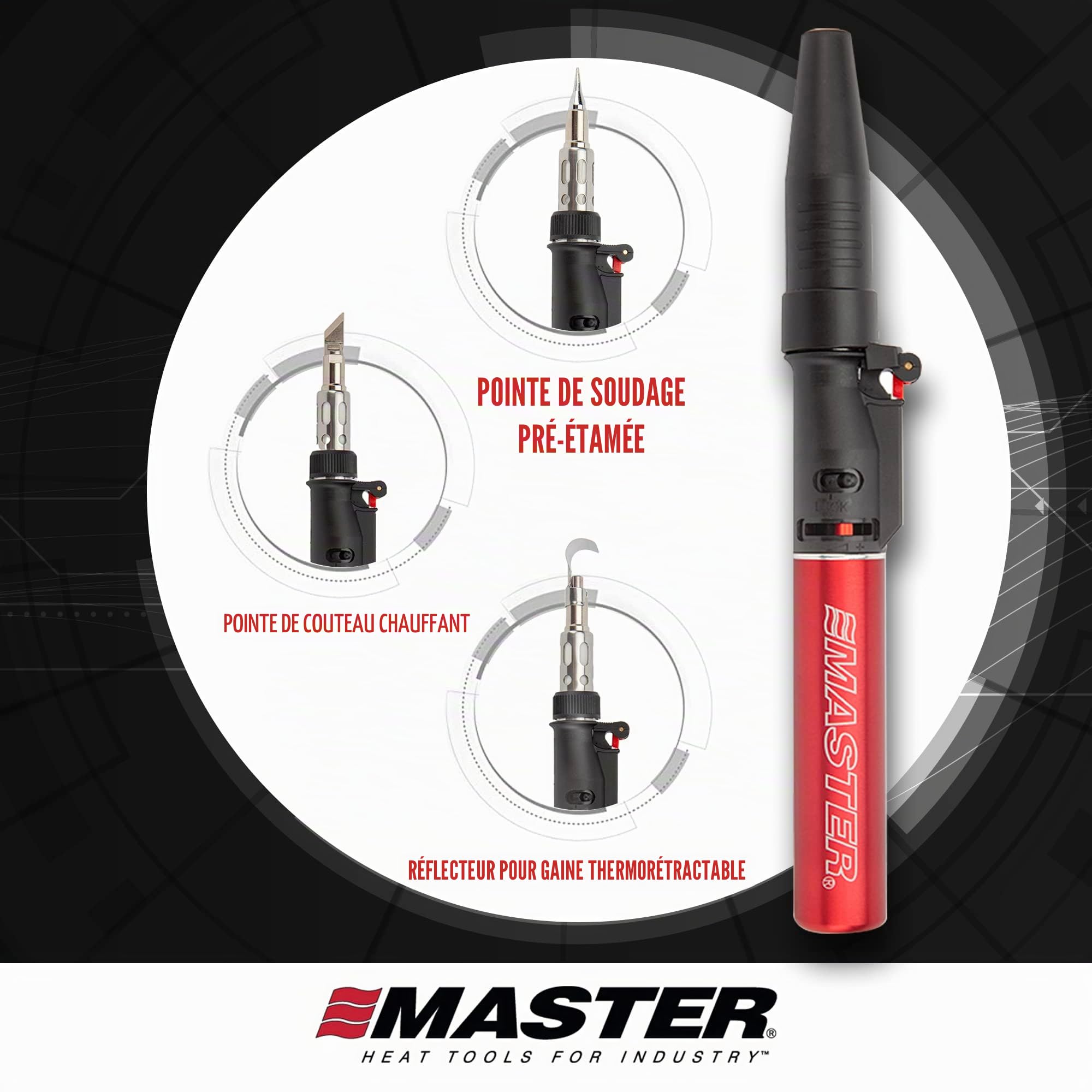 Master Appliance PI-40SiK Kit de fer à souder professionnel au butane - Portable, sans fil avec température réglable pour l'électronique, la soudure, l'artisanat