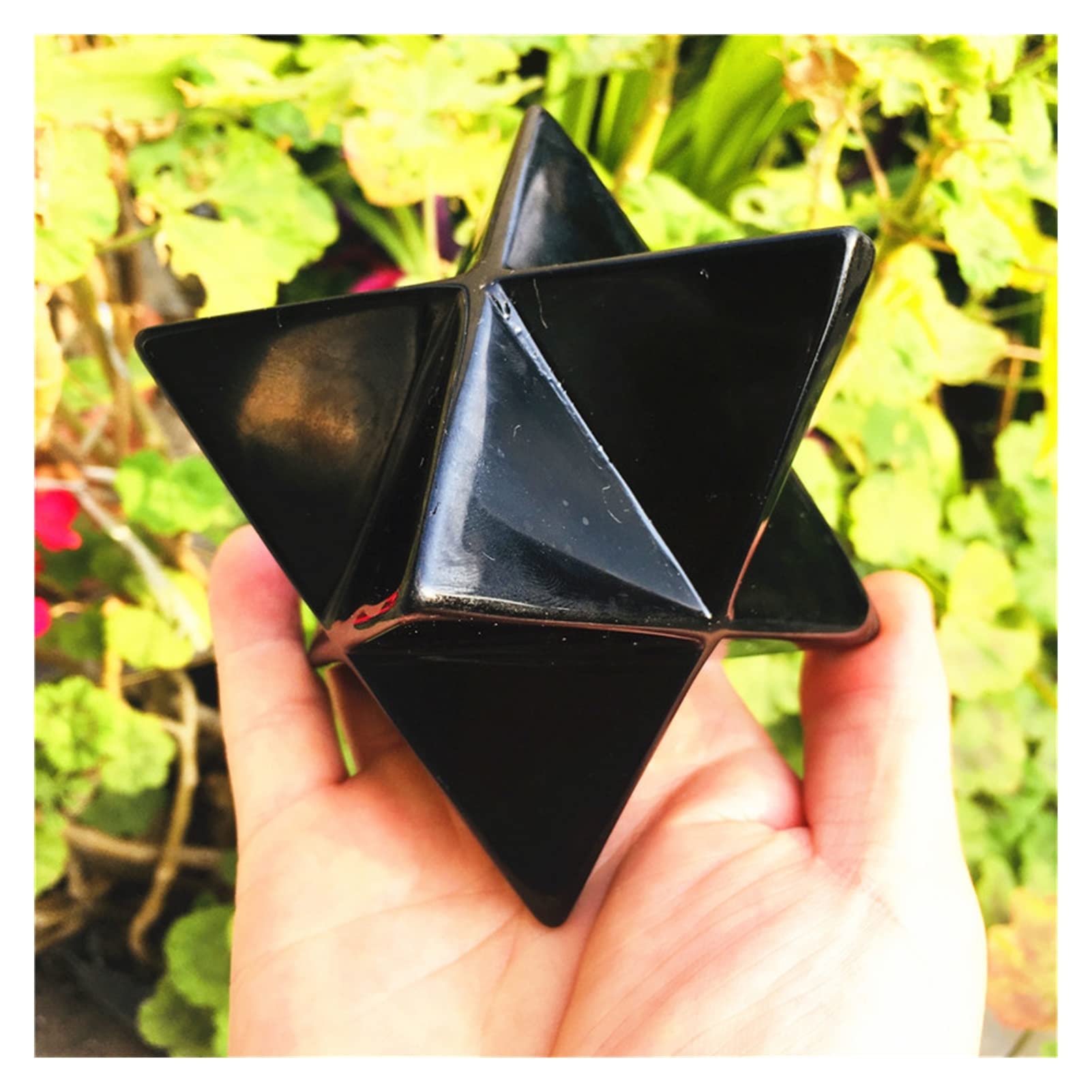 Home Sammlungen Big 500g natürlicher Obsidian Scrystal Pendel Kristallsteine ​​Sterne Schmuck Halskette Mineralien