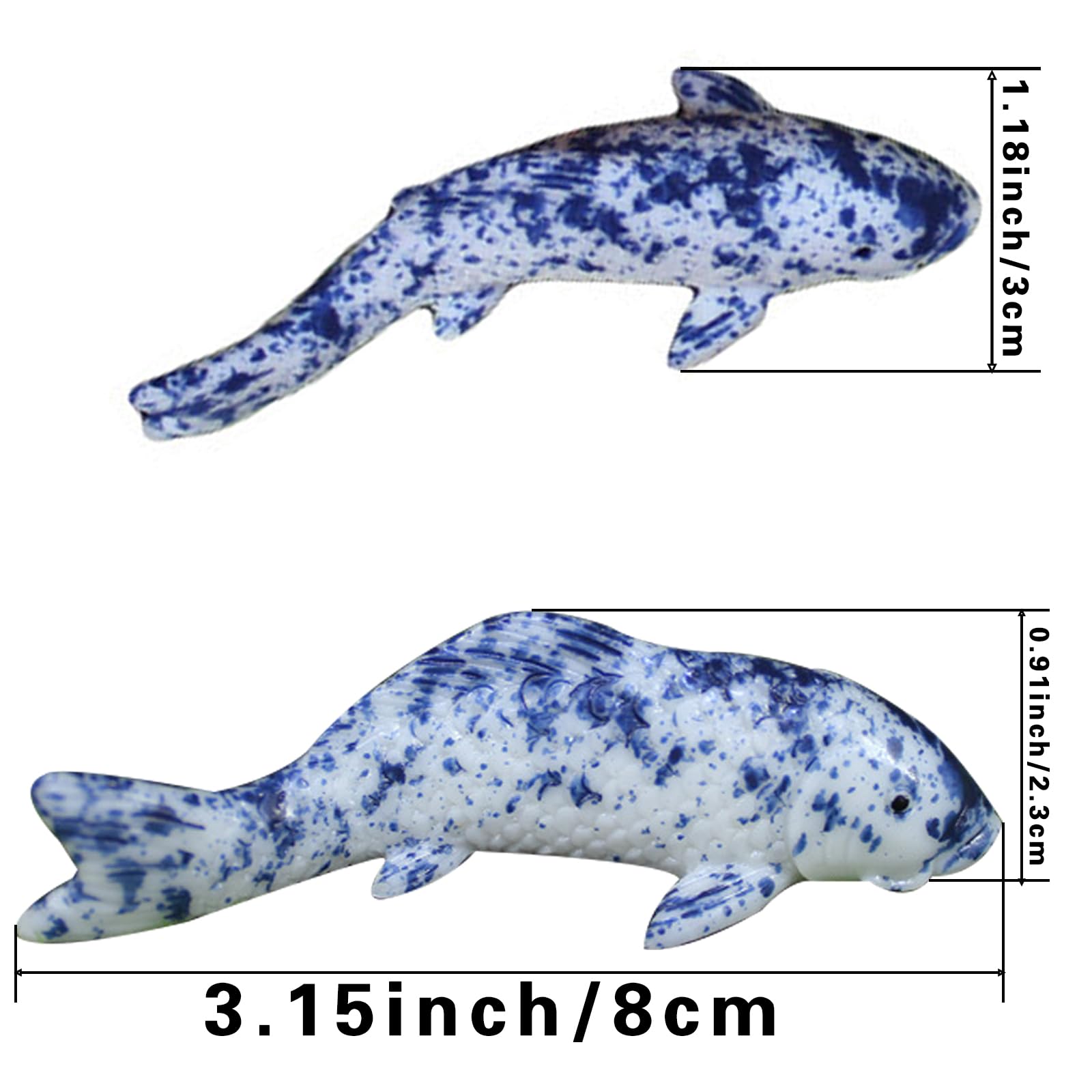 JVHLOV 5 Pieces Aquarium Decoration, Artificial Goldfish Floating Fish Decoration, Artificial Moving Fishes Floating Fishes - Image 2
