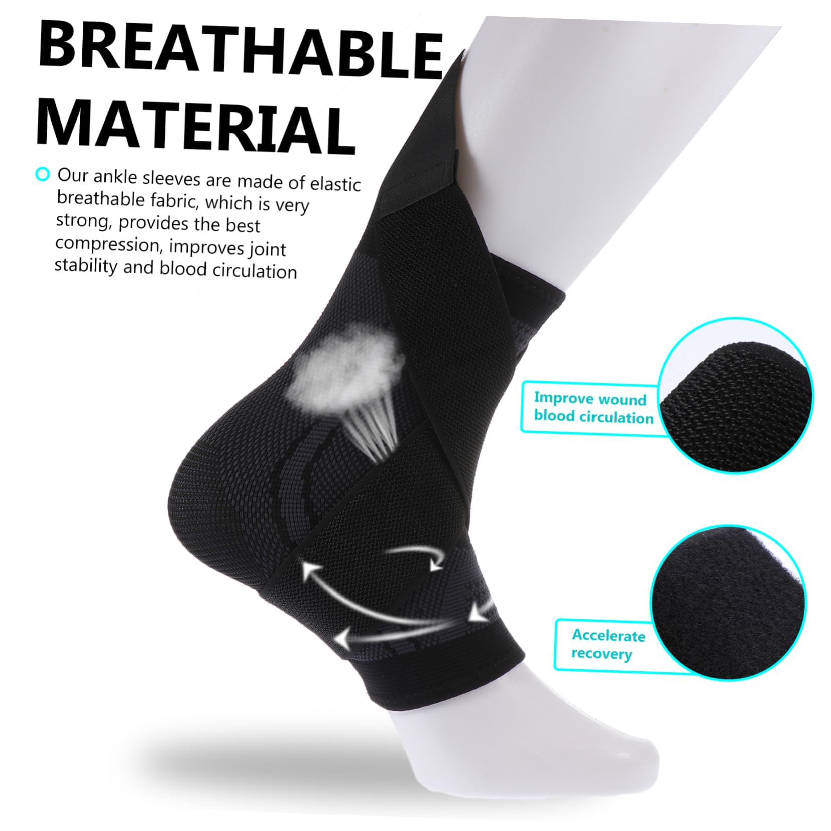 FOMIYES Single Ankle Brace Elastic Support Breathable Material Protects Ankle Reduces Pain Great for Athletes