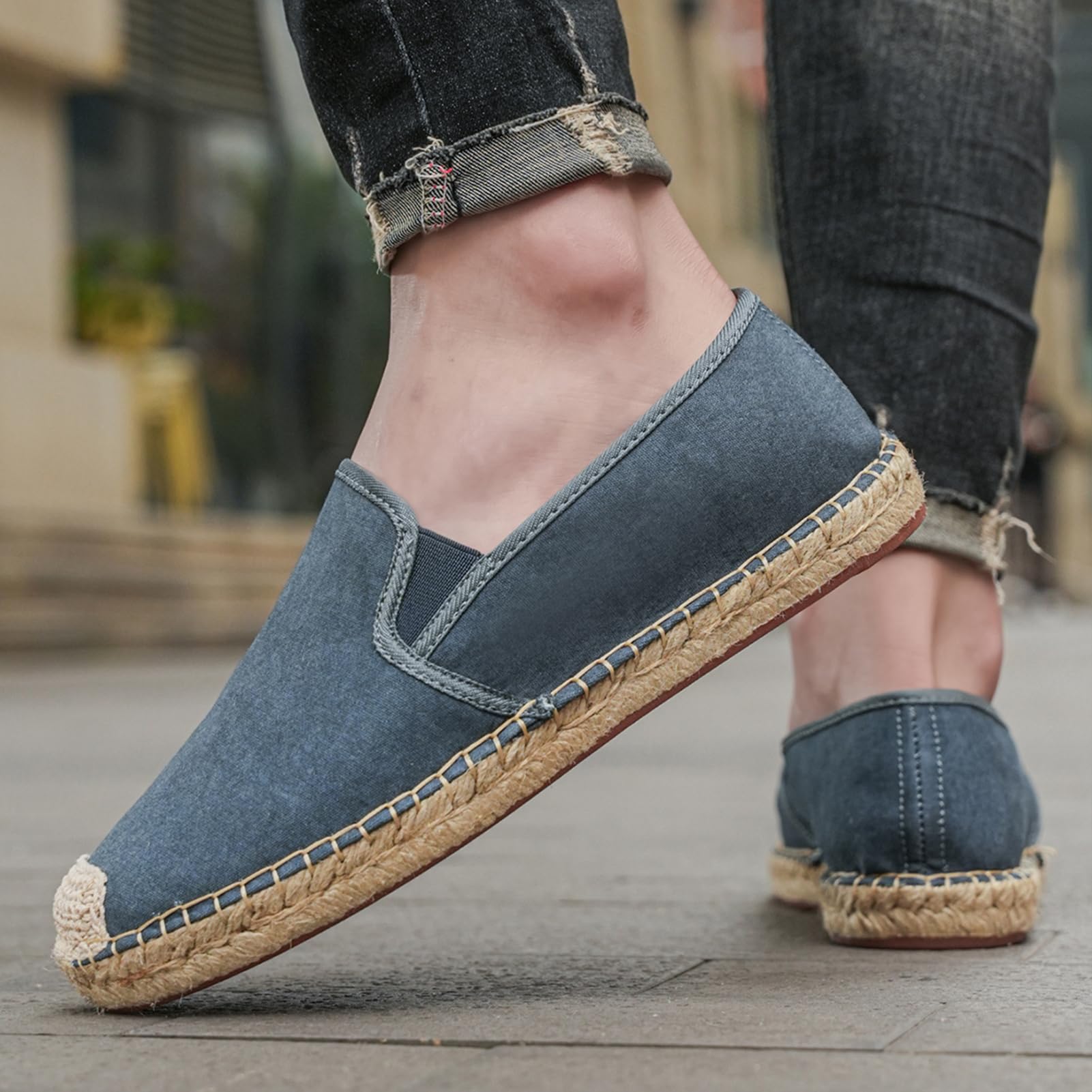 Alexis Leroy Espadrillas in Tela da Uomo Scarpe Espadrillas Classiche