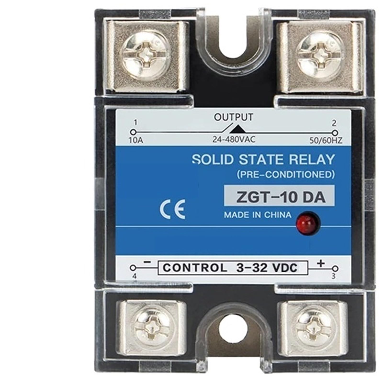 CG 10A 25A 40A 60A 80A 100A AC 220V Disipador de calor de relé de estado sólido 3-32VDC a 24-480VAC | 100A