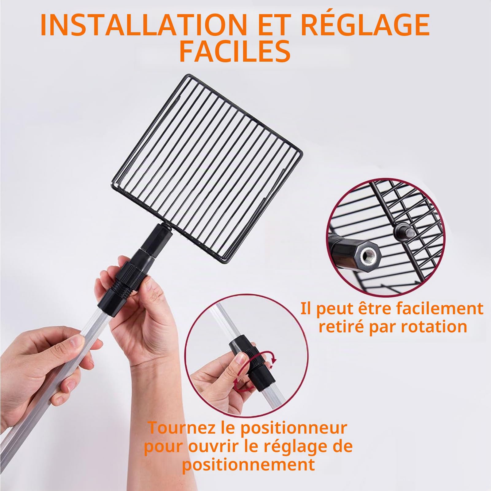 Pelle à crottes de poule, accessoire pour poulailler, Pelle à crottes de poulet, Pelle pour poulailler réglable 3 en 1 pour le nettoyage, outils de nettoyage pour poulailler, pelle à tamis pour