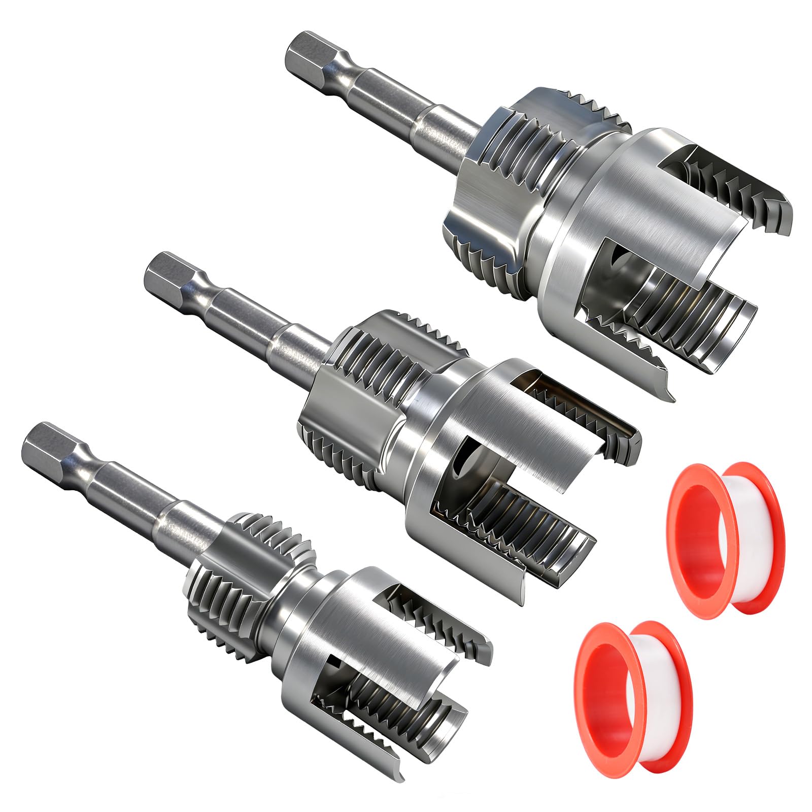 Pipe Tapping & Threading Tool Kit - 3 Sizes -1 Pipe Tapping & Threading Tool Kit - 3 Sizes -1