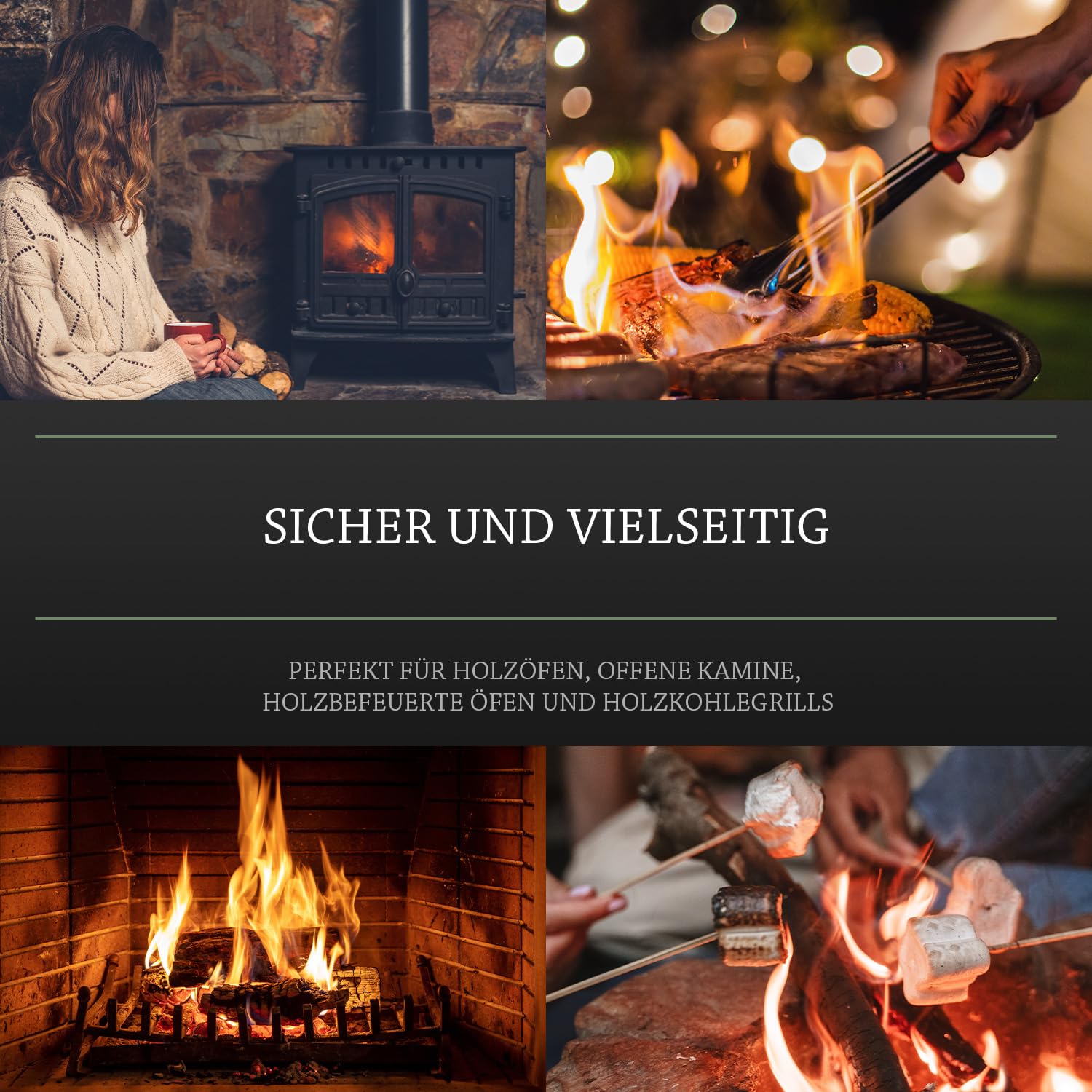 Log Barn Natürliche Anzündwolle - 500 Stück, Öko Anzünder Holzwolle für Holzöfen, Pizzaöfen, offene Feuer, Kaminanzünder und Grillanzünder - Echtes Log Barn Anfeuerholz (500 PC)