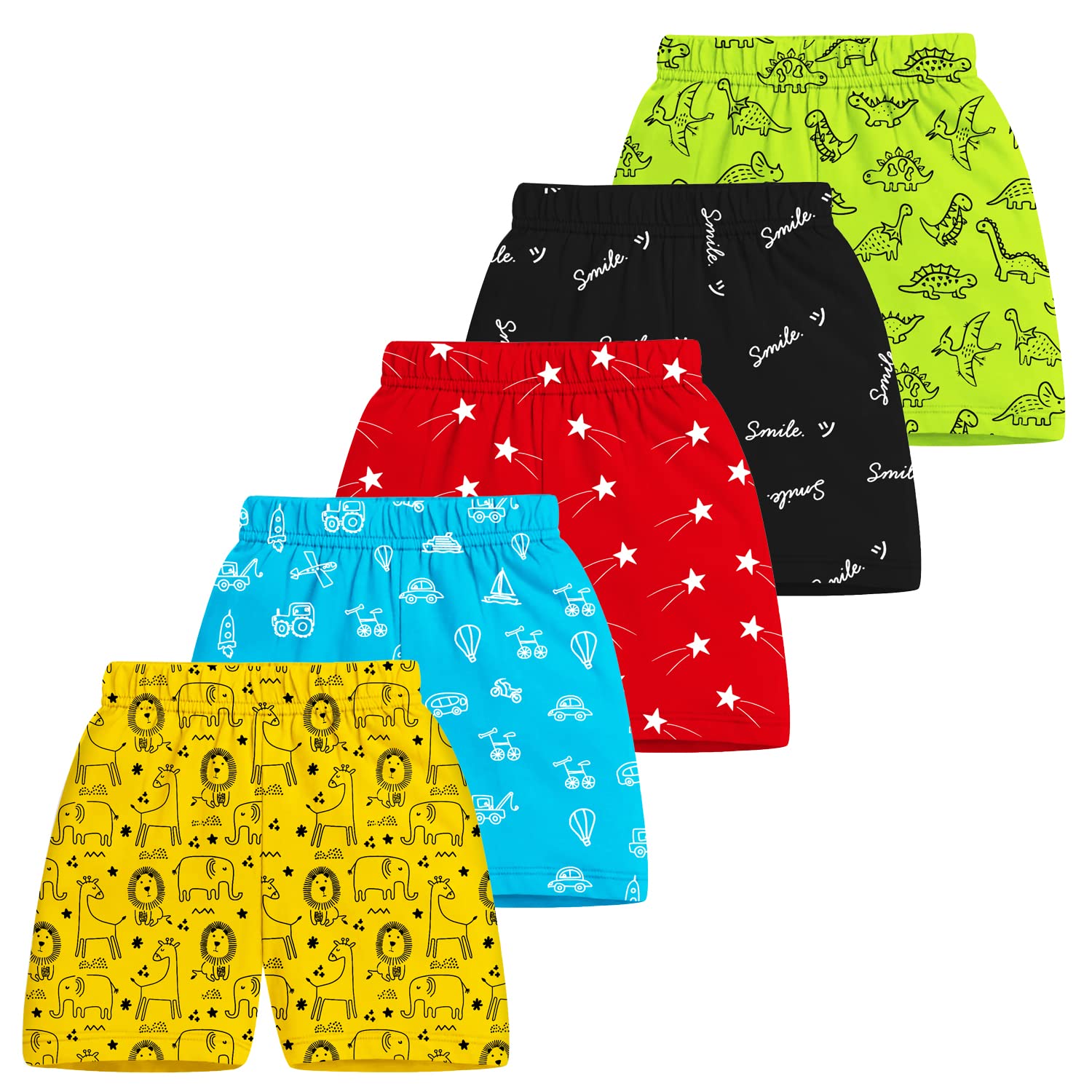 trampoline Boys and Girls Shorts, Pack of 5-picture-31