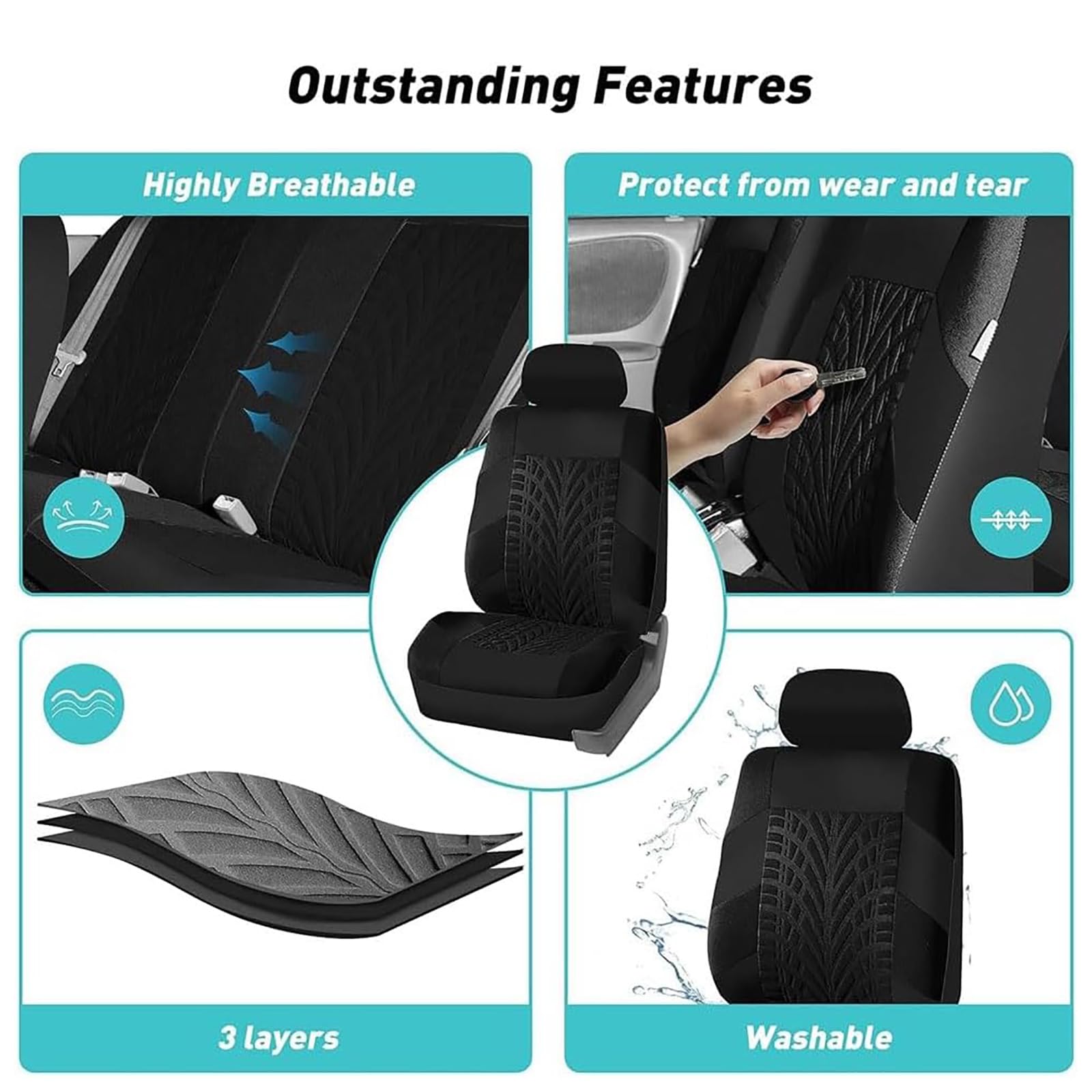 NALSA Coprisedili Auto per MG ZS MG4 MG5 ZS EV 2022 2023, Coprisedile Set Anteriori e Posteriori Completo Copri-Sedile Impermeabile Traspirante Copri Sedile Auto Accessori,D/Red