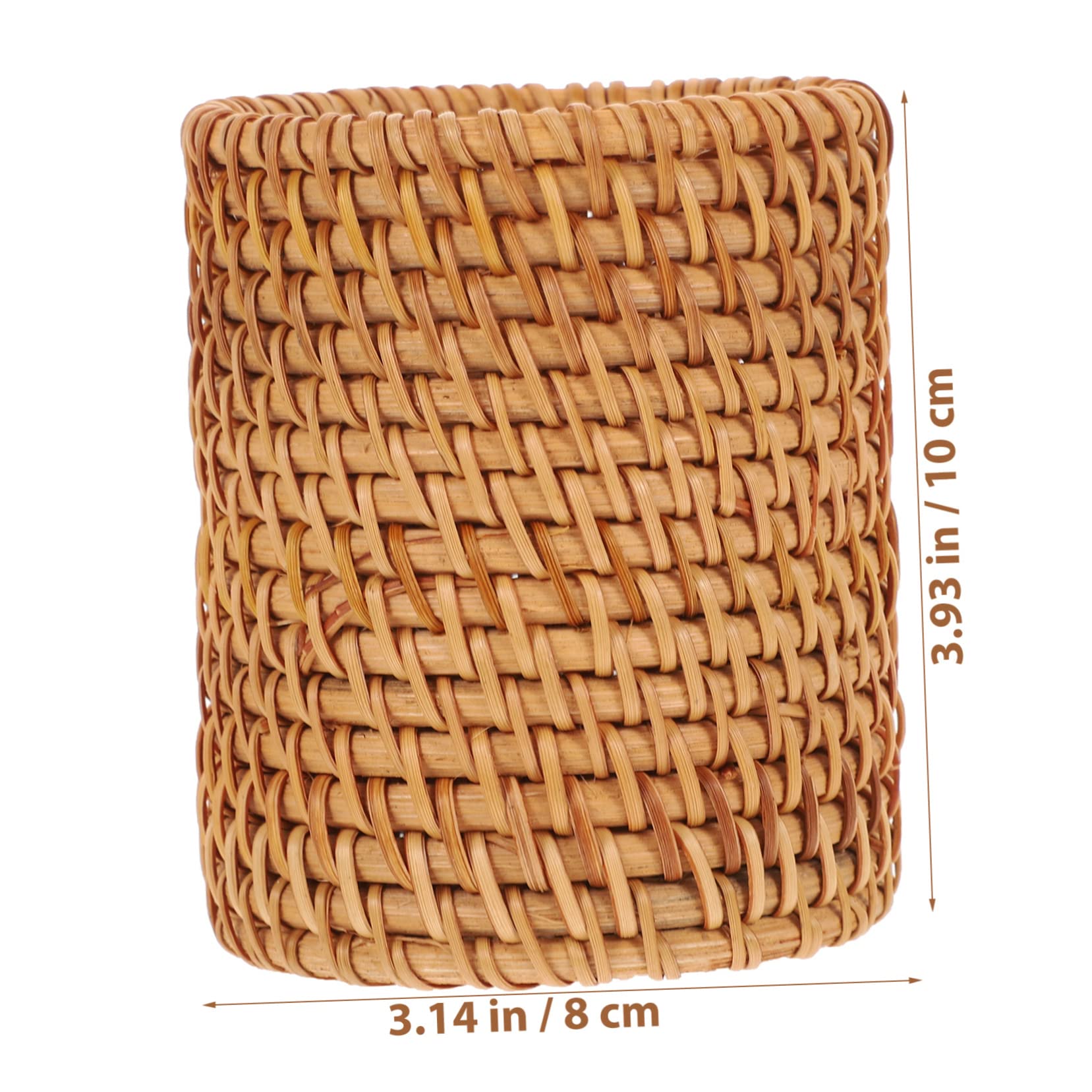NUOBESTY 3piezas Organizador De Escritorio De Rattan Natural Portalápices Multiusos Para Papelería Recipiente De Almacenamiento Para y Artesanal y Ecológico