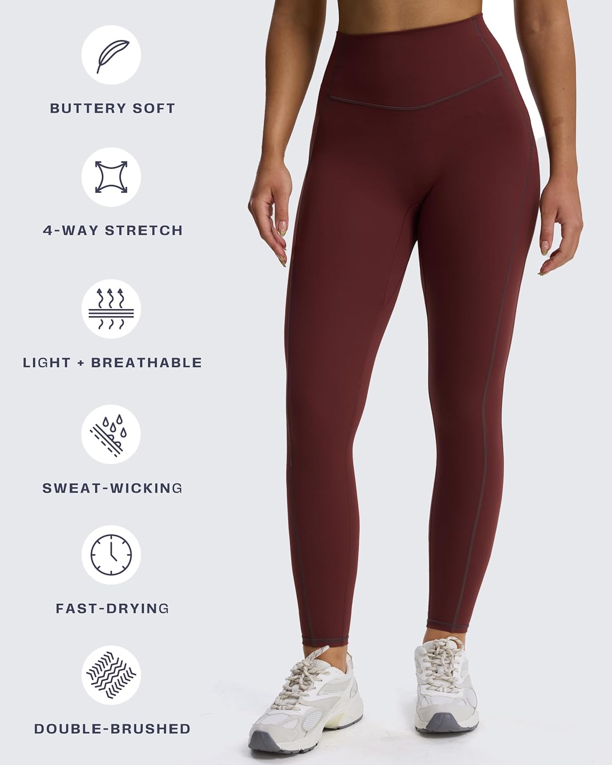 Aoxjox Workout Leggings for Women High Waisted Lexi Lined Exercise Athletic Gym Fitness Yoga Pants 26" - Image 8