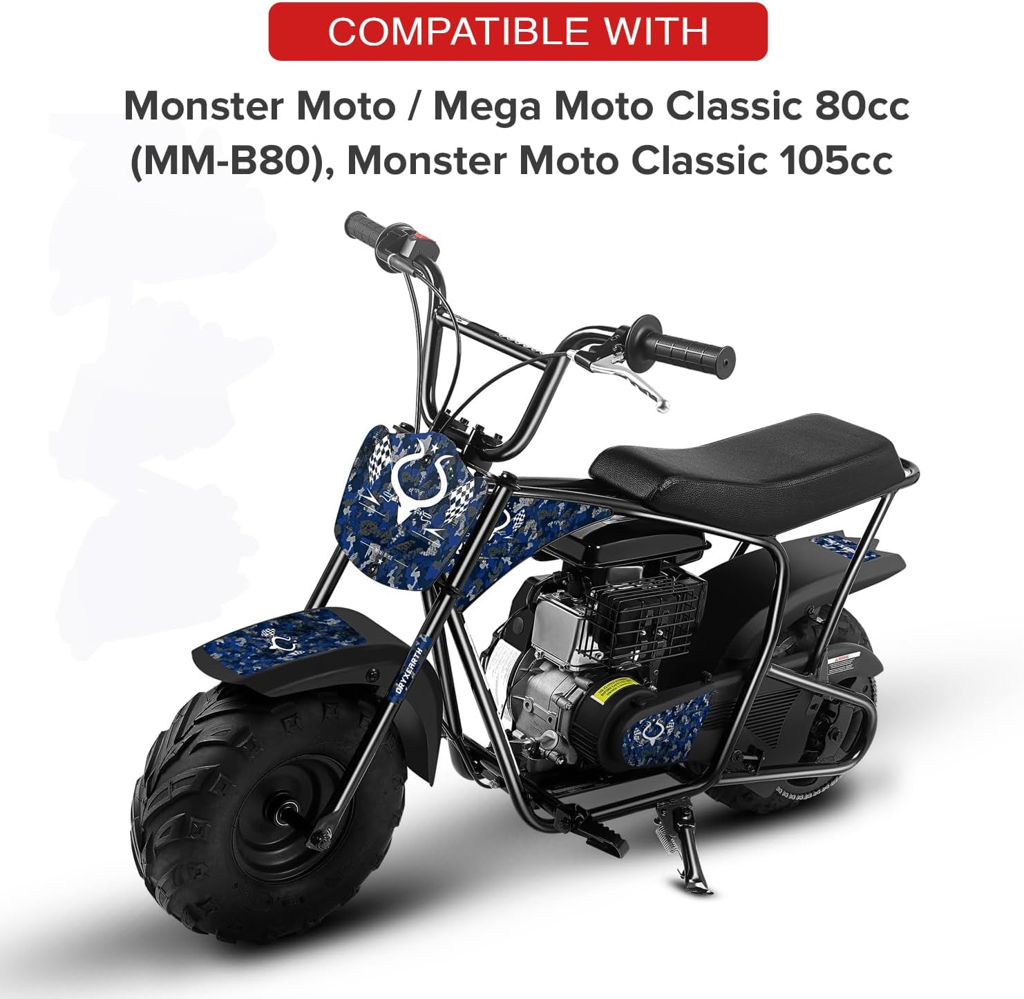 AlveyTech Kickstand with Spring for the Monster Moto/Mega Moto Classic 105cc, Classic 1000w, MM-B80 80cc, Motovox MBX10, & MBX11 Mini Bikes