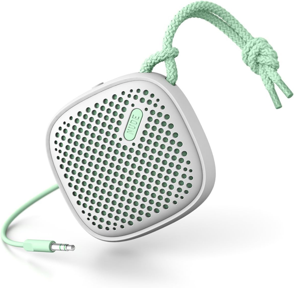 NudeAudio Move S Universal Portable 3.5mm Wired Speaker - Grey/Mint