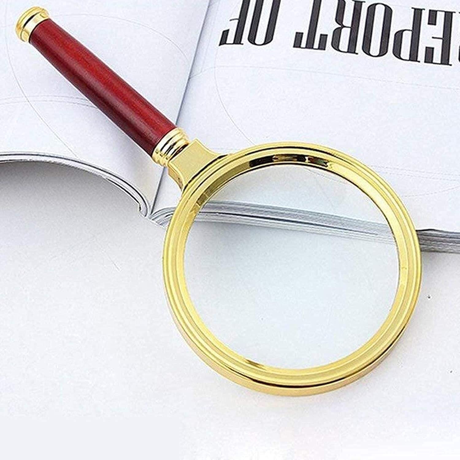 Lenti di ingrandimento Lente di ingrandimento ad Alta capacità di riconoscimento Adatta per la Lettura di Libri per Anziani Identificazione Oro 60mm 15X Lente d