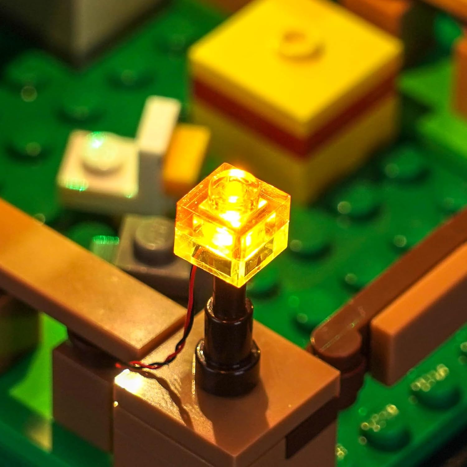 LED Lighting Compatible with Lego 21585 Minecraft Chicken Farm - JUST Lights,Light Kit Compatible with Lego Chicken Farm 21585,NOT Included The Mode