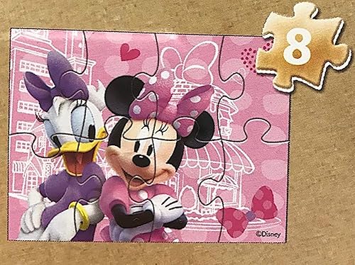 Miniatura 6 de Disney Rompecabezas de 5 piezas de madera de Minnie Mouse en caja de almacenamiento de madera