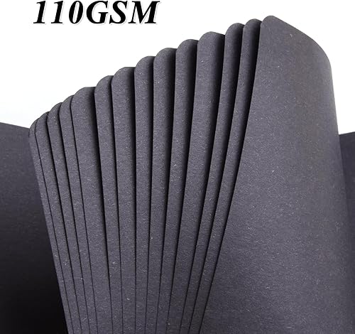 Miniatura 3 de Cuaderno de bocetos cuadrado de piel sintética de 5 x 5 pulgadas, 80 hojas de papel negro de alta calidad de 110 GSM, libre de ácidos, arte negro,