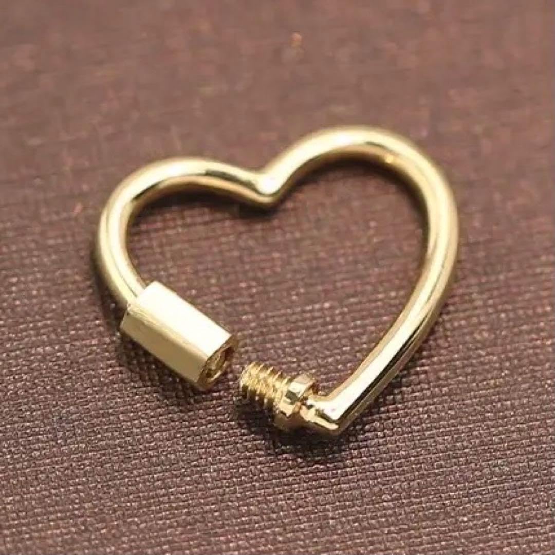 K18 半分ブラ金具に10ミリのオープンハートを使用。 K18 半分ブラ金具に10ミリのオープンハートを使用。 K18 半分ブラ金具