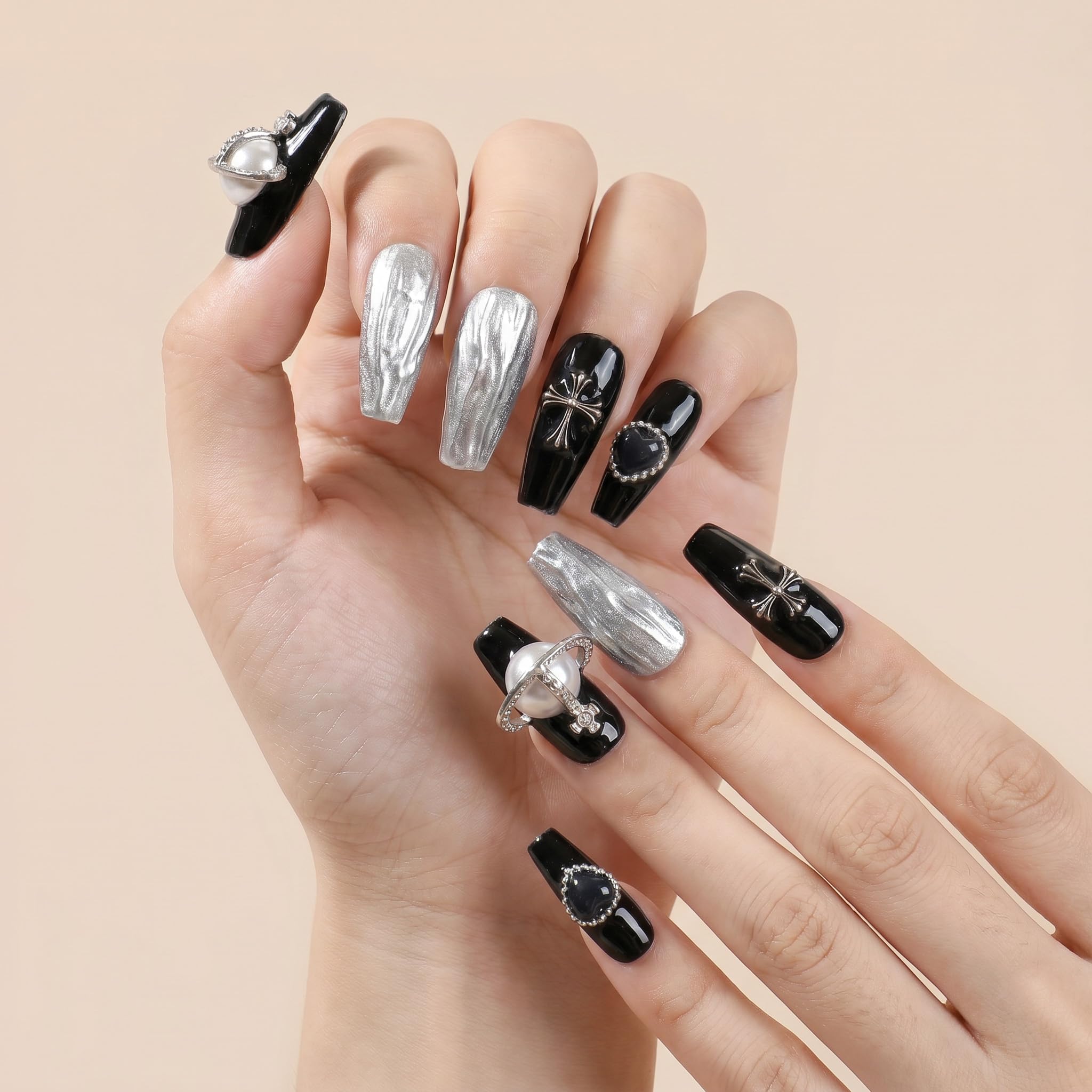 Amazon | Sun&Beam Nails 手作り ネイルチップ ミディアム ロング
