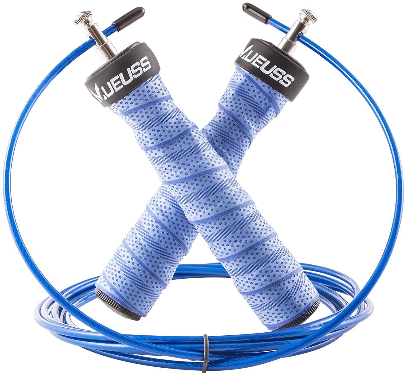 MUEUSS Jump Rope, Fast Unbreakable Jumping Ropes with Carrying Pouch, Great for Crossfit Training, Boxing, and MMA Workouts