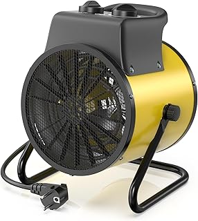 3000W Chauffage Soufflant - Economique - Radiateur électrique - Chauffage Industriel - Angle Réglable & Thermostat - Idéal pour la Maison, Atelier et la Chantier