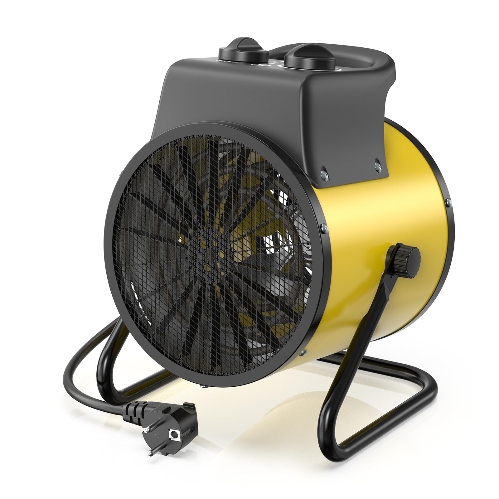 Stufa Elettrica 2000W - Termoventilatore - Radiatore Elettrico Basso Consumo - Termostato e Protezione da Surriscaldamento - per Casa, Bagno o Officina