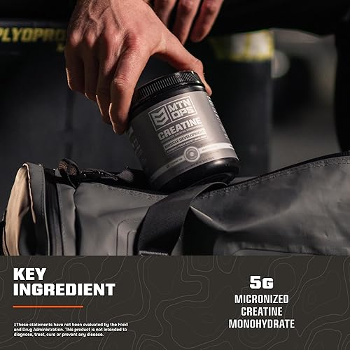 Miniatura 5 de MTN OPS Polvo monohidrato de creatina, sin sabor, 50 tina de servir - 100% puro micronizado para masa muscular, fuerza y potencia