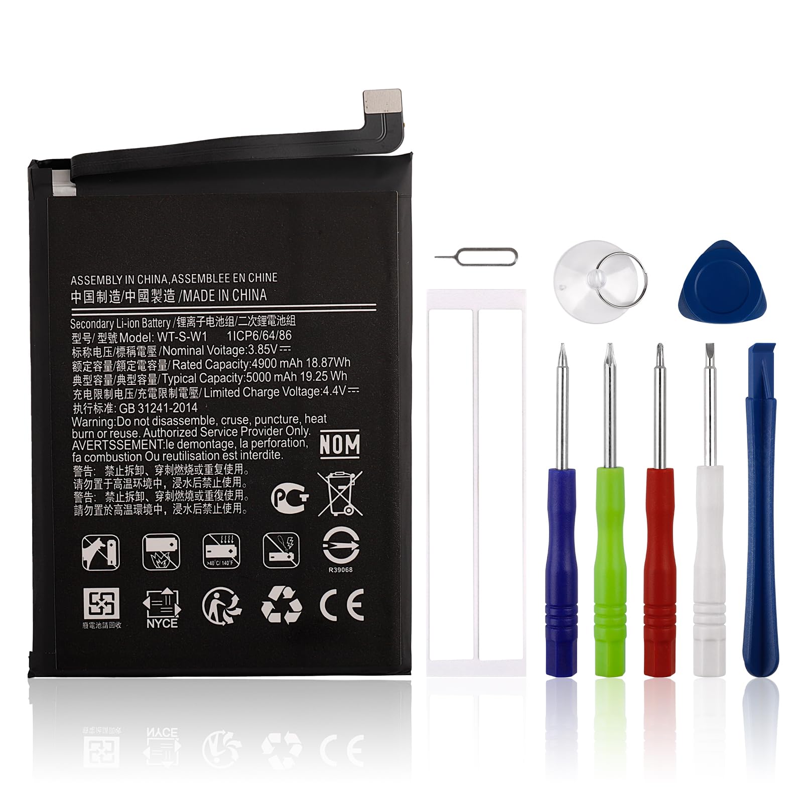【New】 Replacement Battery WT-S-W1 SM-A146U SM-A146W SM-A146M Compatible with Samsung Galaxy A14 5G with Tools
