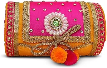 Decorative Cash Gift Box for Wedding, Shagun & Jewelry Fabric-Wooden Box | Multipurpose Envelope Box for Festivals, Return Gifts, Bangles, Birthdays & Special Occasions (Pack of 1)