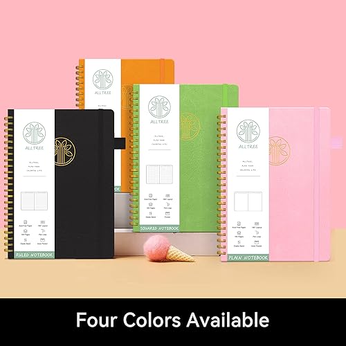 Miniatura 6 de Alltree Cuaderno de espiral de papel cuadriculado, cuaderno gráfico en espiral para trabajo, 6 x 8.25 pulgadas, 160 páginas, cuaderno de cuadrícula