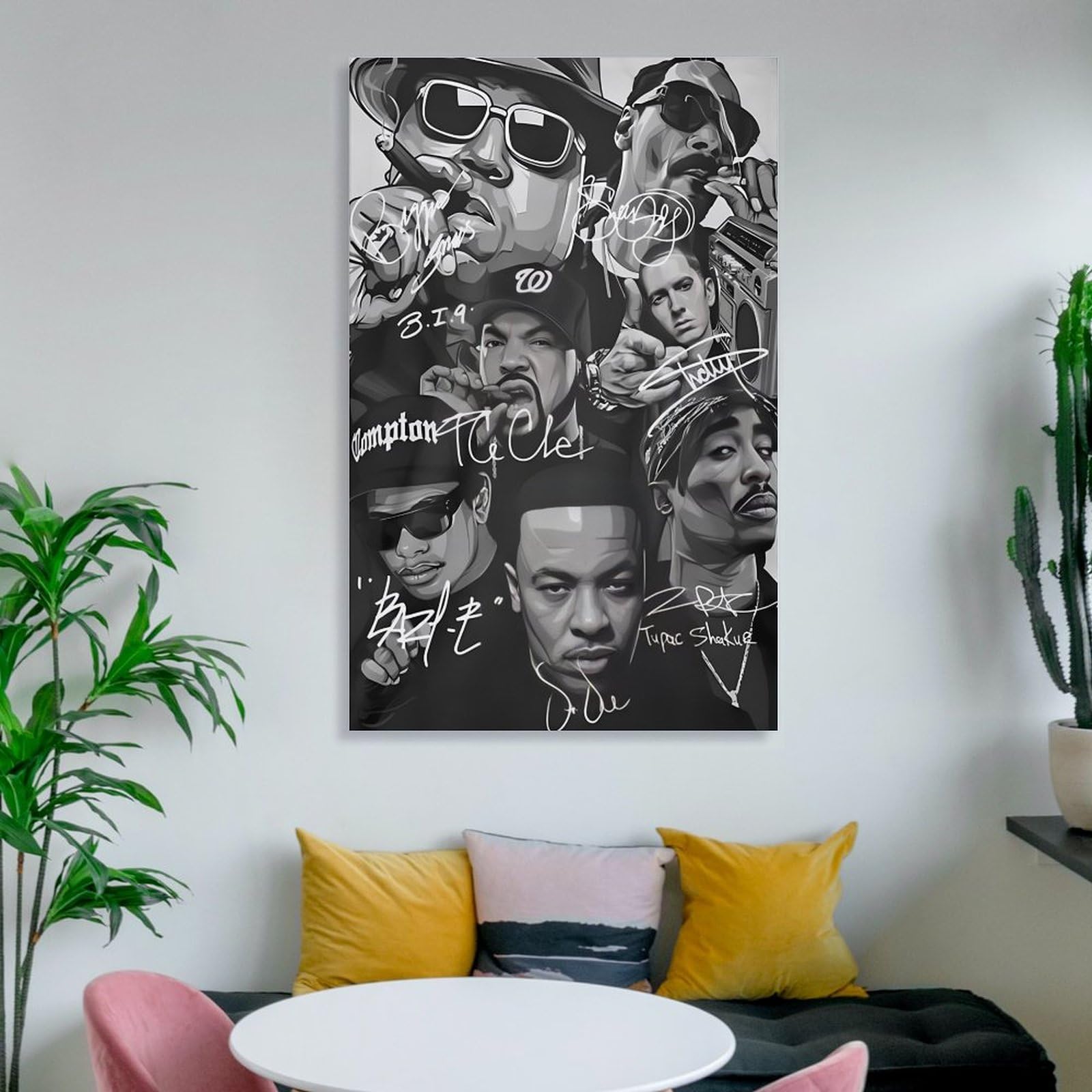 Poster con stampa artistica da parete, motivo: cantante rap, hip hop, tutte le stelle, decorazione per la casa, poster 40 x 60 cm