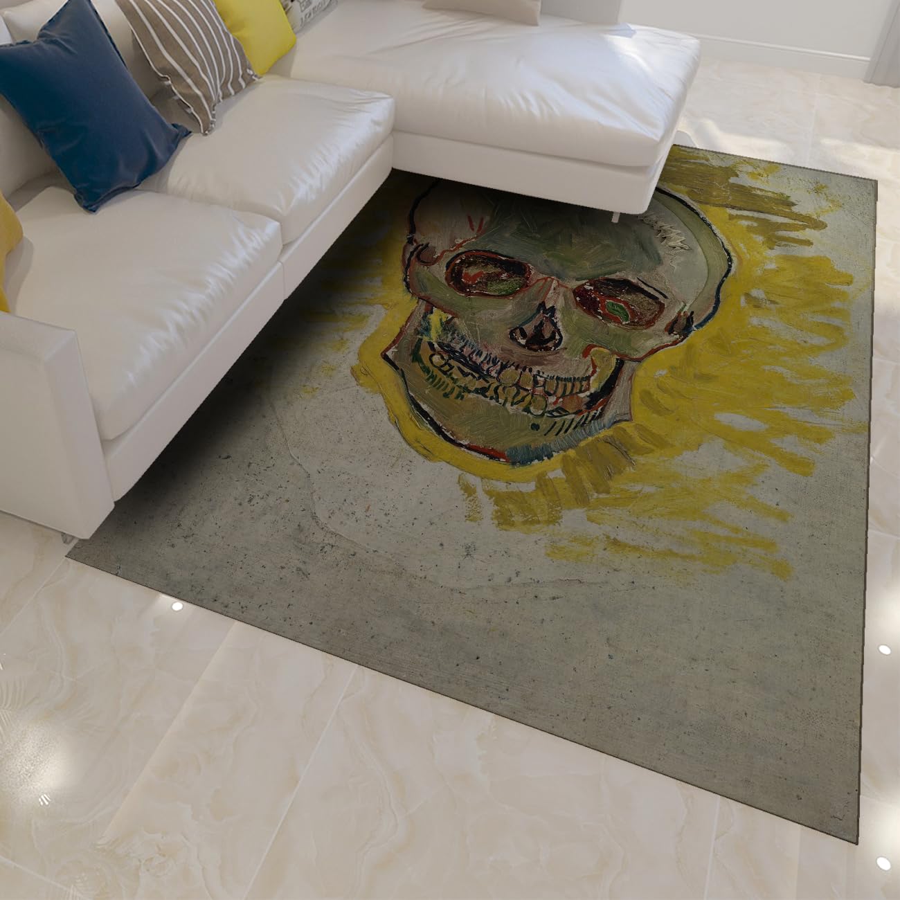 Carpette gothique lavable antidérapante et douce pour chambre
