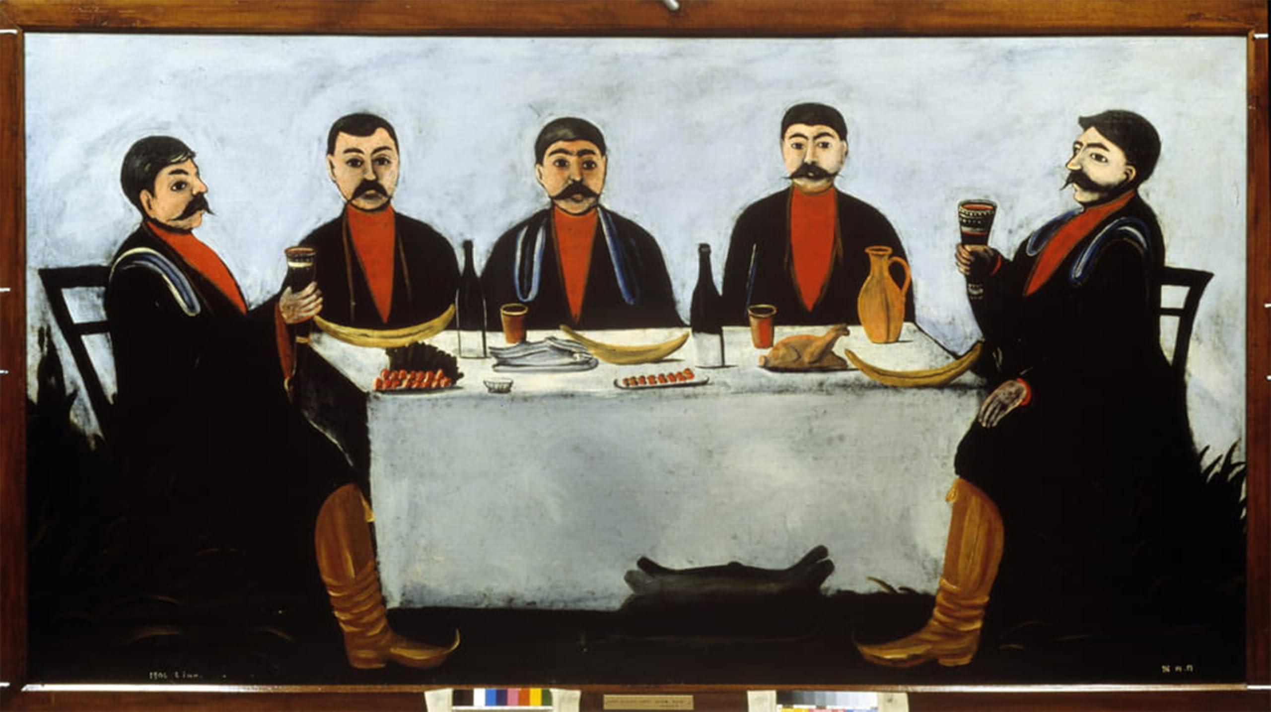 POSTERIIk Famous Animal Posters Vintage Picture the Feast of Five Princes by Niko Pirosmani Modern Wall Decor for Home Decor 60x90cm