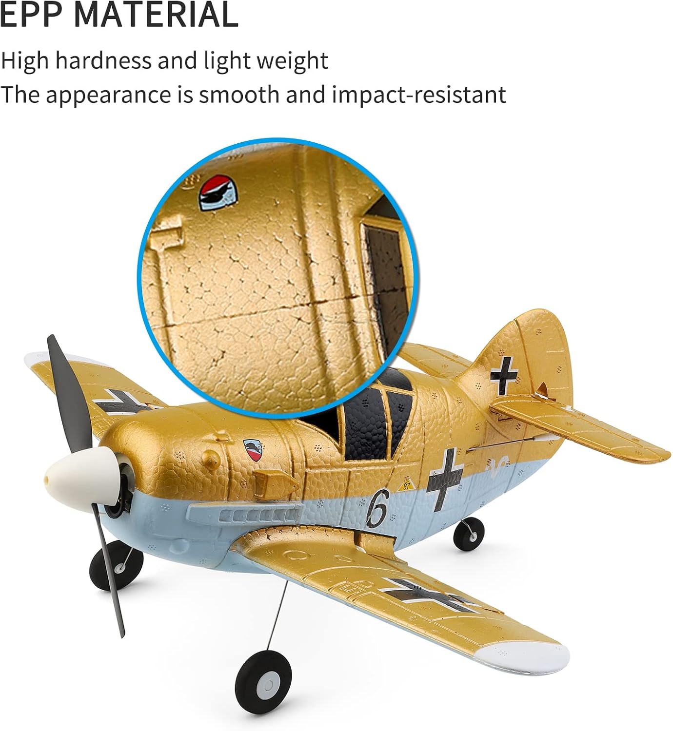 GoolRC RC Plane, WLtoys A250 RC Airplane, 2.4GHz 4CH Remote Control Airplane with 6-Axis Gyro, Easy to Fly RC Aircraft Flight Toys for, Adults and s