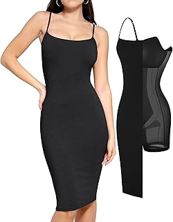 Summer Midi Dresses for Women Cocktail Shapewear Dress Adjustable Straps Party Club Going Out Bodycon Dress - Buy now