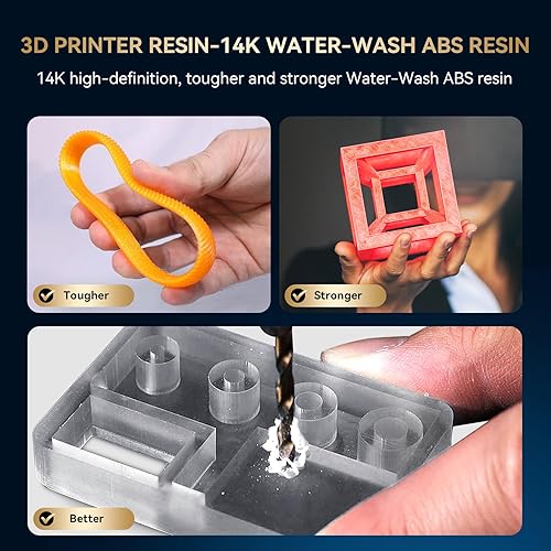 Vista 59 de SUNLU Resina ABS de 70.55 oz para impresora 3D, fotopolímero de curado UV de 405 nm, resina 3D rápida para impresoras 3D LCD/DLP/SLA de 2K 4K 6K 8K