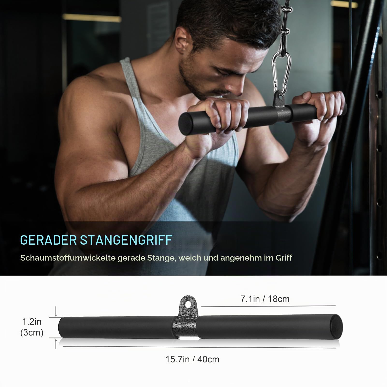 Kabelzug Fitness Latzug Gym Kabelsystem Latzug Fitnesssgeräte Kabelzug Pulley System Latzugmaschine Fitness Riemenscheibe Kabelmaschine für LAT Pull Down, Bizeps Curl