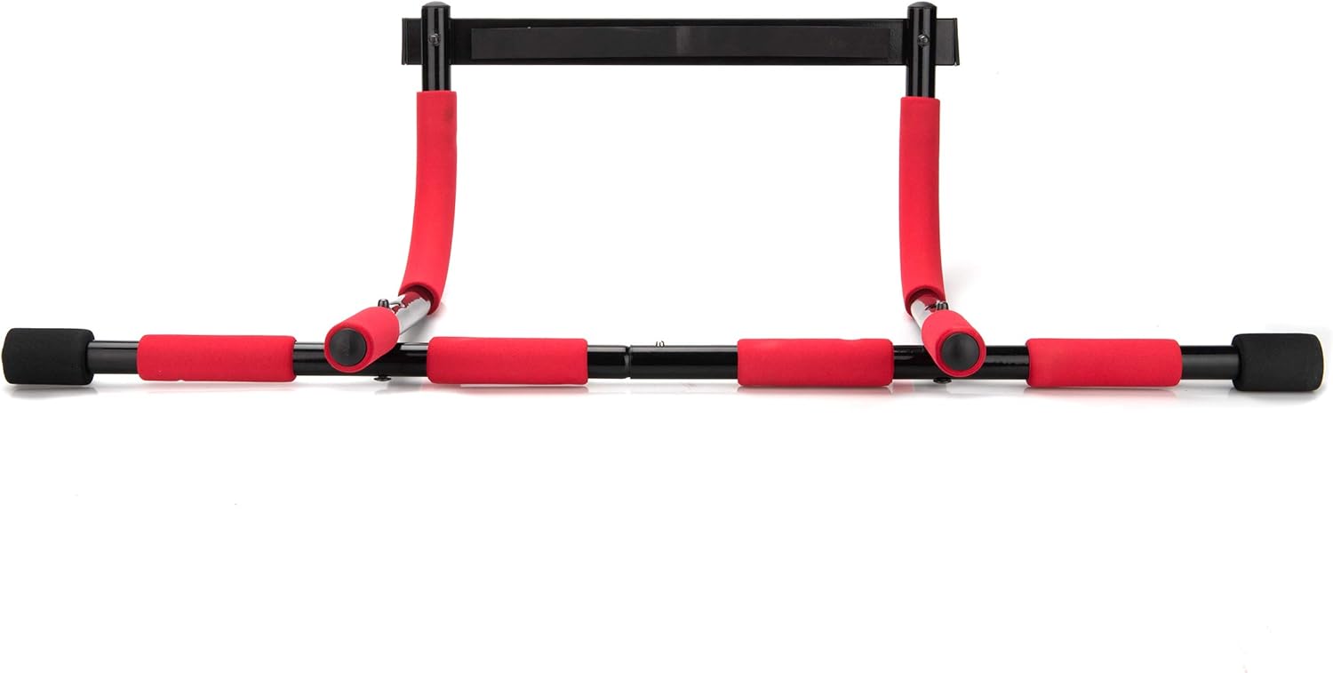 Mind Reader Pull-Up Bar for Door Frame, Doorway Pull-Up Bar, No Screws, No Hardware, Foam Handles, Push Up Stand, Chin-Up Bar, Supports up to 250 lbs., Yellow : Everything Else