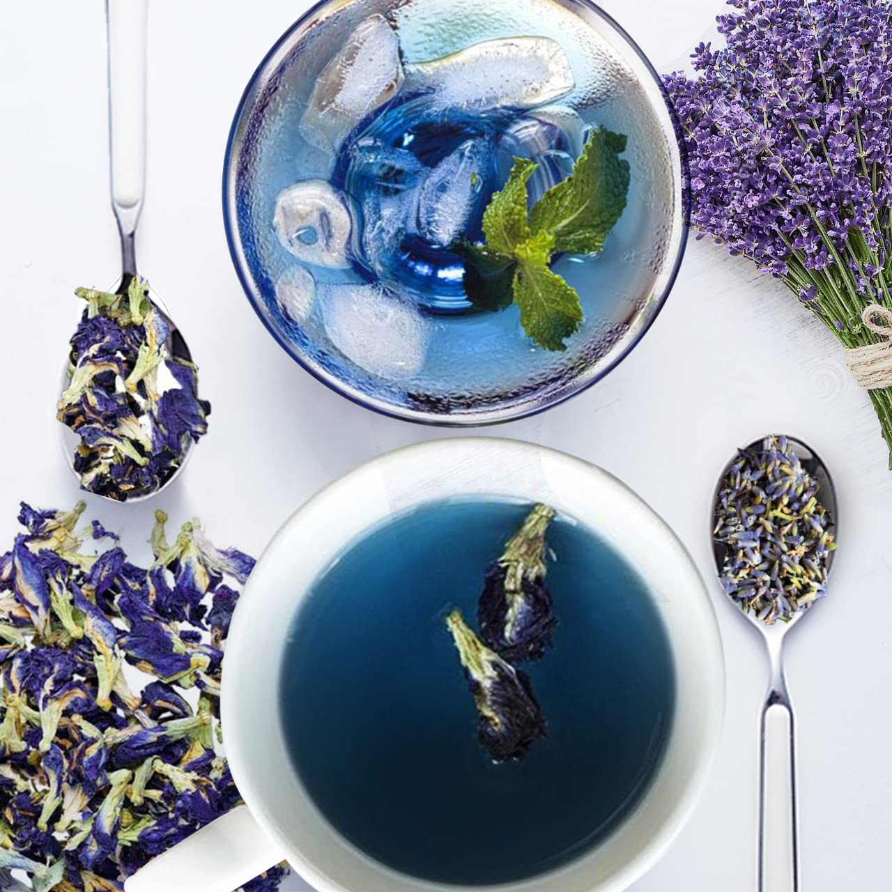 茶  Blue Tea Amazon.com: BLUE TEA - Butterfly Pea Flower Assortment Tea