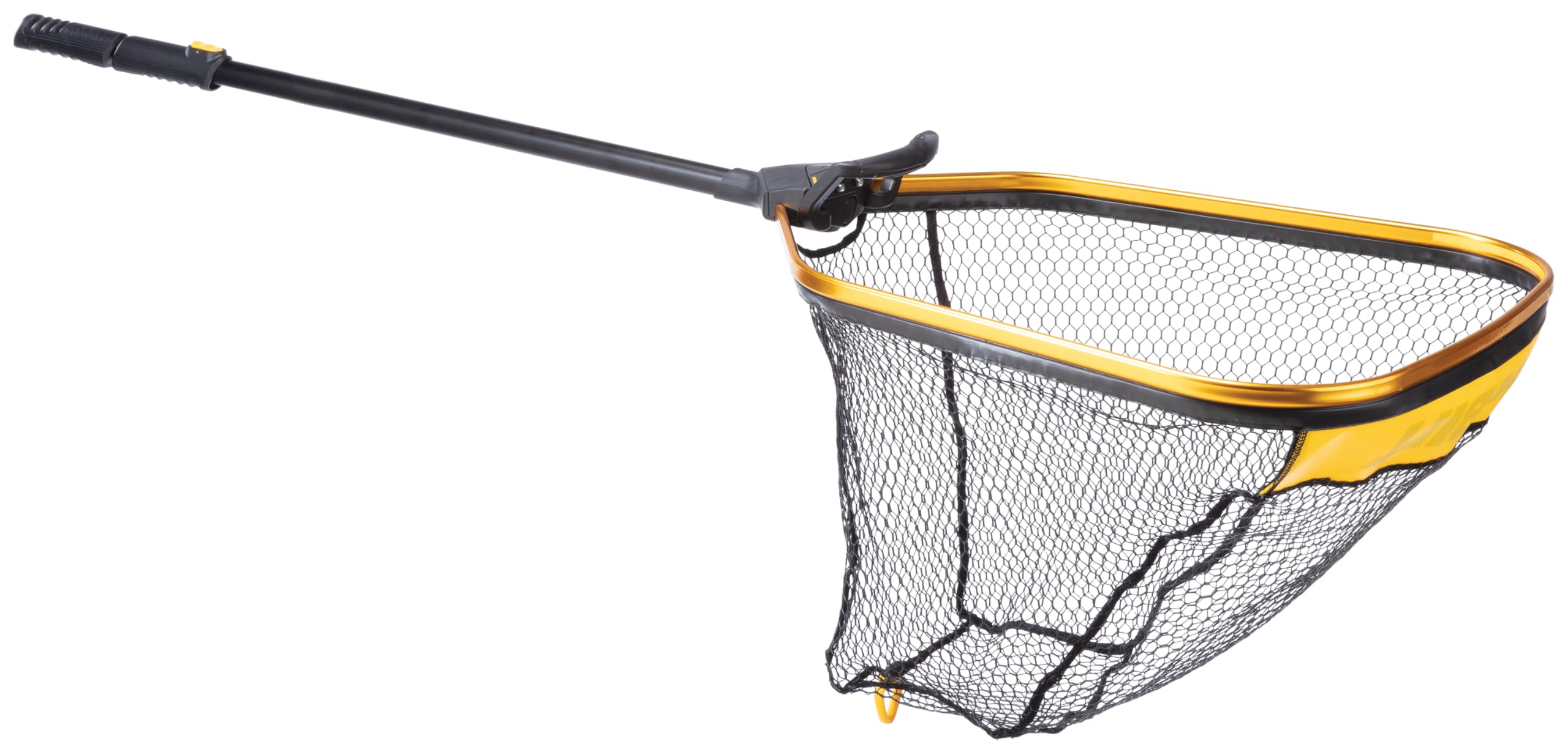 Frabill Power Extend 2124 Fishing Net, Landing Net with built in Light, Black and Gold