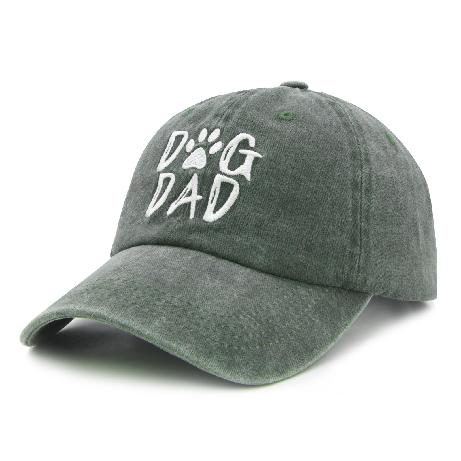 Waldeal Dog Dad Hat for Men, Embroidered Washed Cotton Baseball Cap, Funny Dog Dad Gifts for Father's Day Birthday
