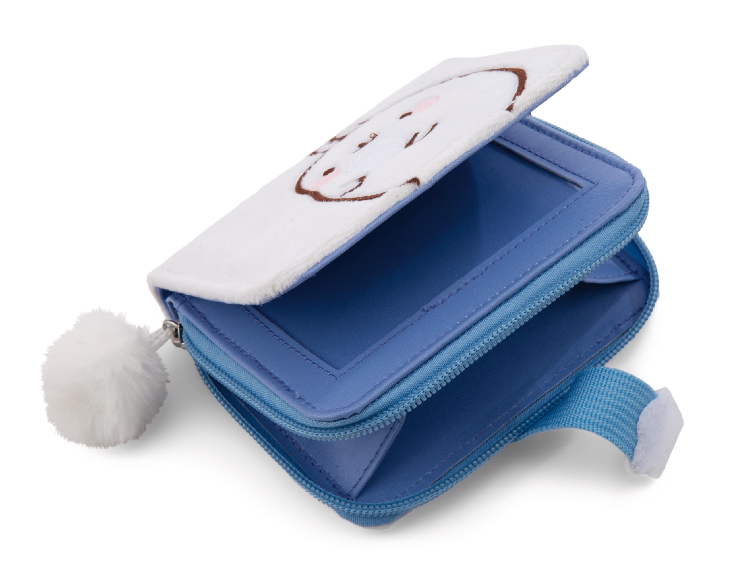 NICI Portfel MOLANG z kwiatem tęczy 12×9,5 cm biały – portfelik dla dziewczynek i nastolatek, z zamkiem błyskawicznym