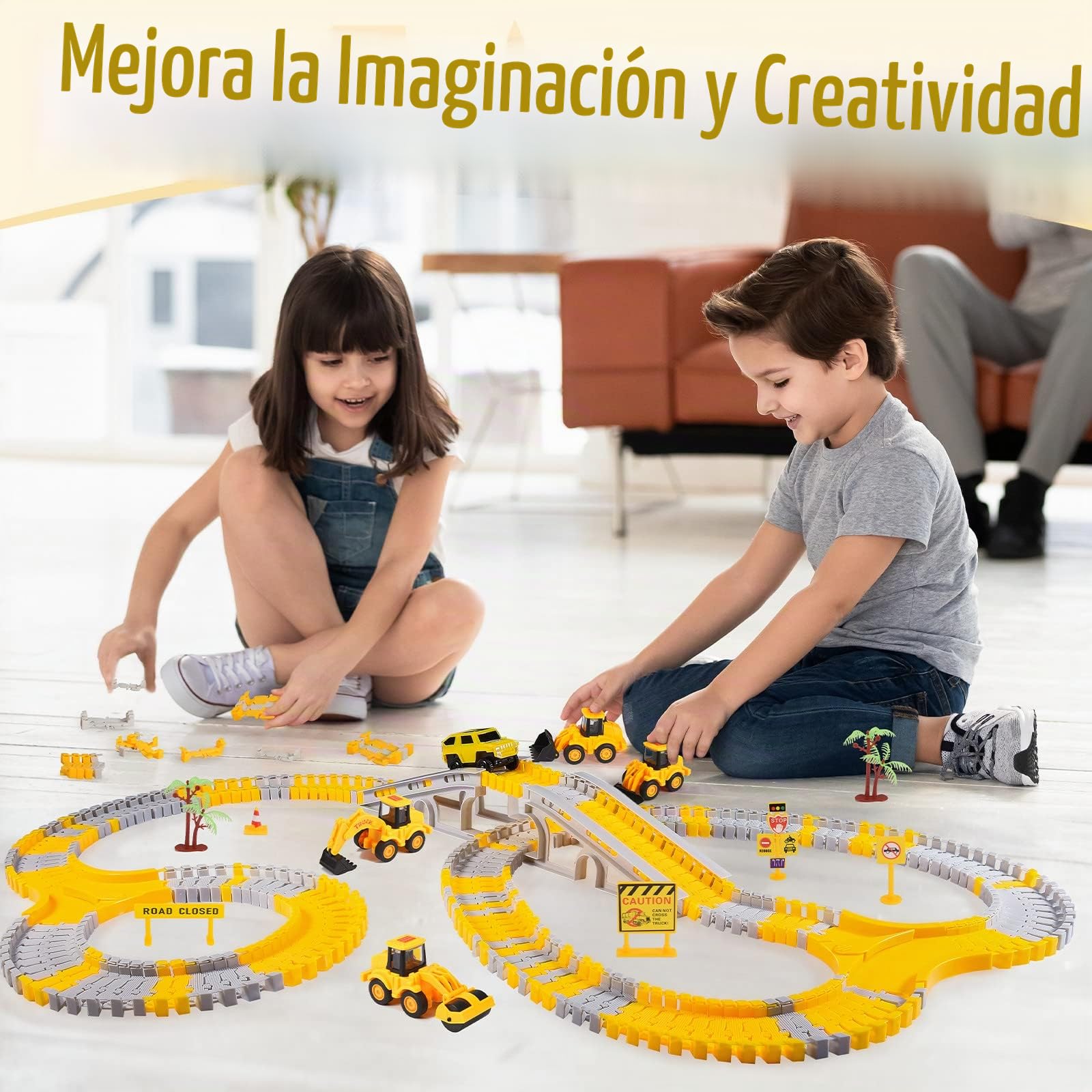 Adeokay Juguetes Niños 2 3 4 5 6 Años, Pista de Coches para Niños Regalo Niño 2-6 Años Pista Coches Flexible Juguetes para Niños de 2-6 Años Regalo Niña 2-6 Años Juegos Educativos Niños 2-6 Años