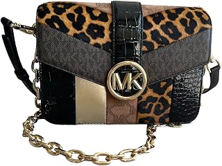 Carmen Medium Convertible Shoulder Bag Crossbody Leopard Black
