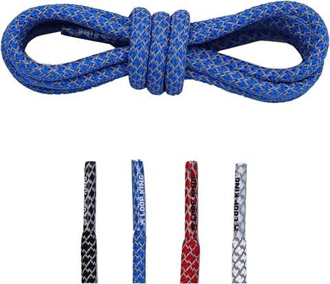 Loop King - Cordones duraderos para tenis, cordones reflectantes de cuerda con puntas de plástico, perfectos para adultos atléticos