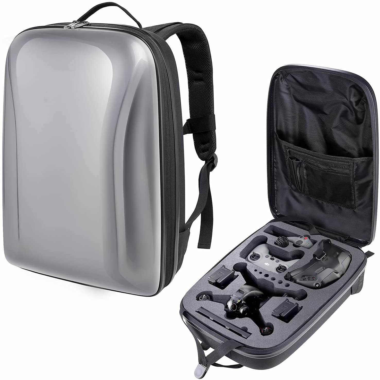G&T IBINGO Portable Case for DJI FPV Combo, Protective Shockproof Backpack Travel Bag for DJI FPV Drone Full Set, Goggles V2, Remote Controller 2, Motion Controller, Battery Charging Hub & Accessories