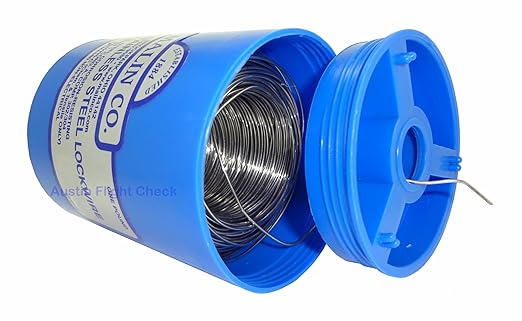 Malin Lockwire, Stainless Steel, 0.051" Dia, 16 Gauge, 143 ft, 1 lb Spool