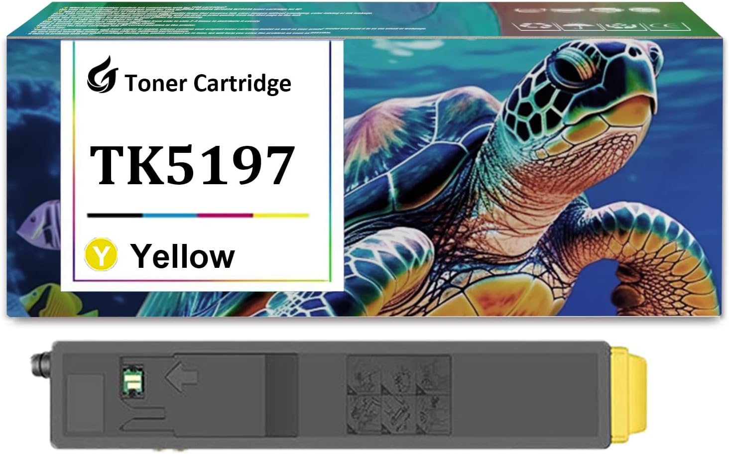 Compatible for Kyocera TK-5197 Yellow Toner Cartridge, 1 Pcs